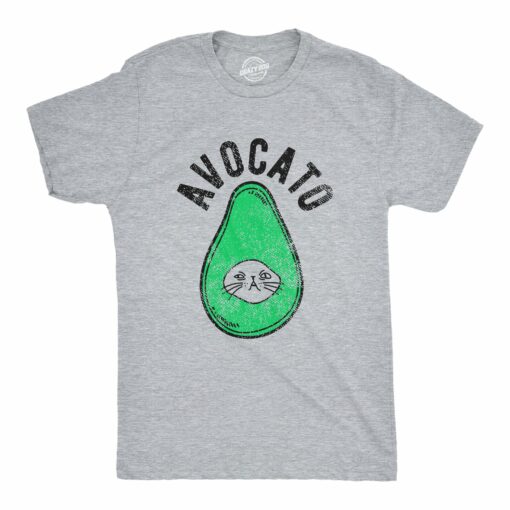 Mens Avocato Tshirt Funny Avocado Cat Graphic Novelty Graphic Vintage Tee