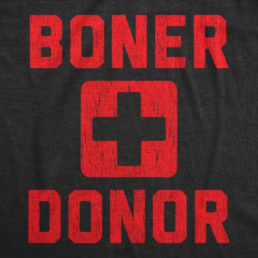 Mens Boner Donor Tshirt Funny Sarcastic Sex Erection Graphic Novelty Tee