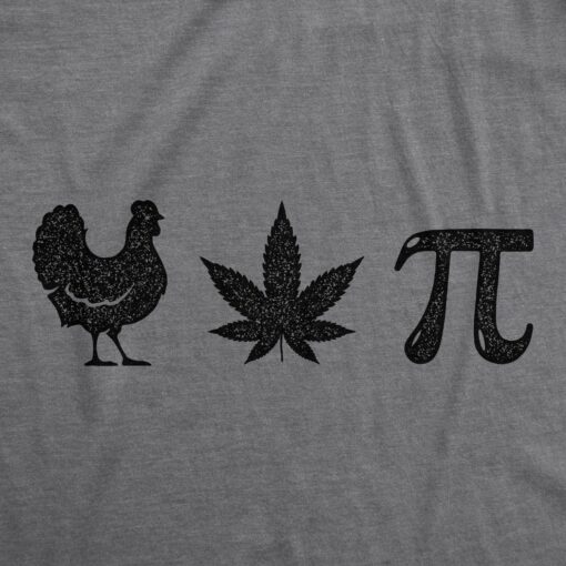 Mens Chicken Pot Pi Tshirt Funny 420 Marijuana Math Sarcastic Graphic Tee