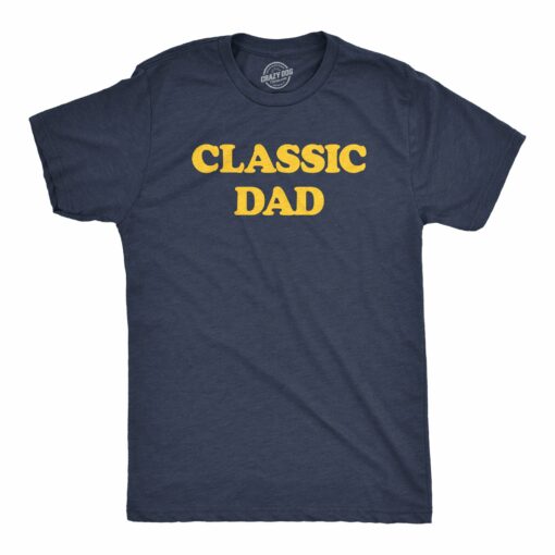 Mens Classic Dad T Shirt Funny Fathers Day Gift Tee For Guys