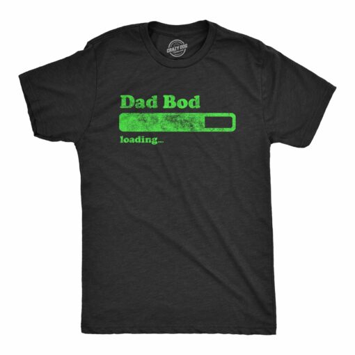 Mens Dad Bod Loading T Shirt Funny Overweight Chubby Body Progress Joke Tee For Guys