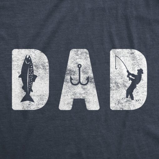 Mens Dad Fishing Tshirt Funny Fathers Day Gift For Dad Outdoor Fisherman Graphic Tee