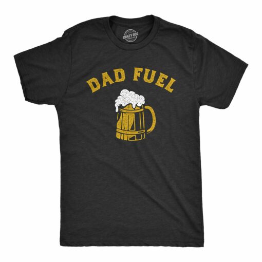 Mens Dad Fuel T Shirt Funny Father’s Day Beer Drinking Pint Lager Ale Lover Tee For Guys