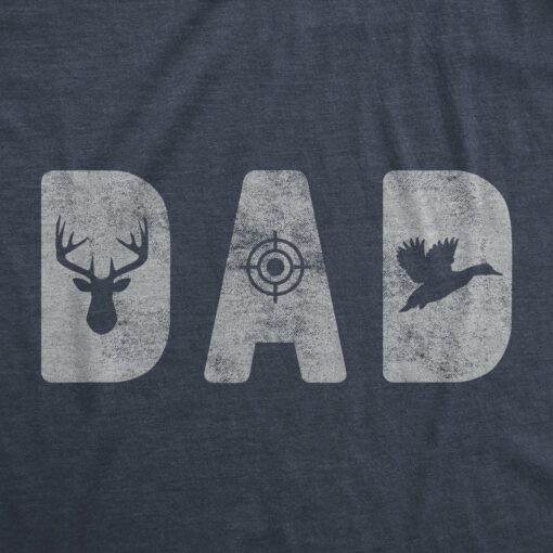 Mens Dad Hunting Tshirt Funny Fathers Day Gift For Dad Outdoor Deer Hunter Graphic Tee