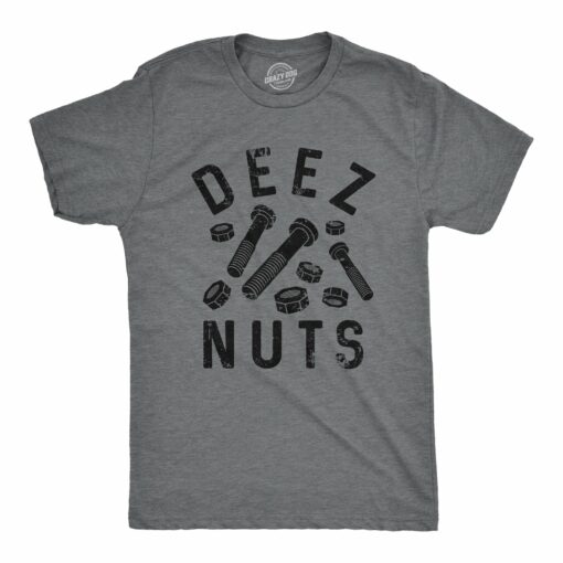 Mens Deez Nuts Tshirt Funny Father’s Day Tools Handyman Graphic Novelty Tee