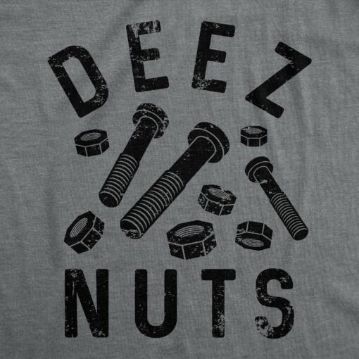 Mens Deez Nuts Tshirt Funny Father’s Day Tools Handyman Graphic Novelty Tee