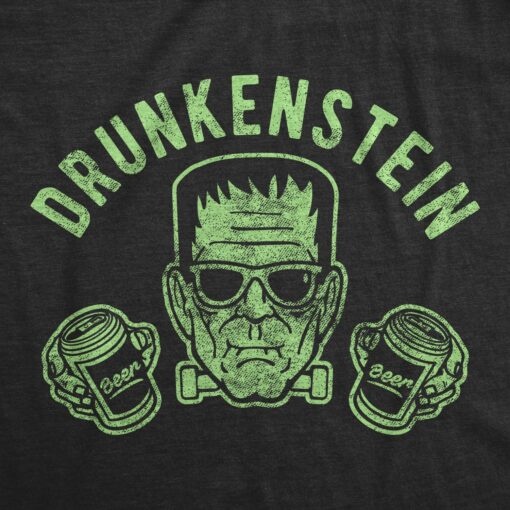 Mens Drunkenstein Tshirt Funny Frankenstein Beer Halloween Party Graphic Tee