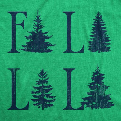 Mens Fa La La La T Shirt Funny Xmas Carol Tree Tee For Guys