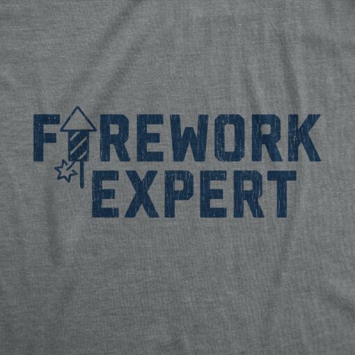 Mens Firework Expert Tshirt Funny 4th Of July Independence Day Graphic Tee