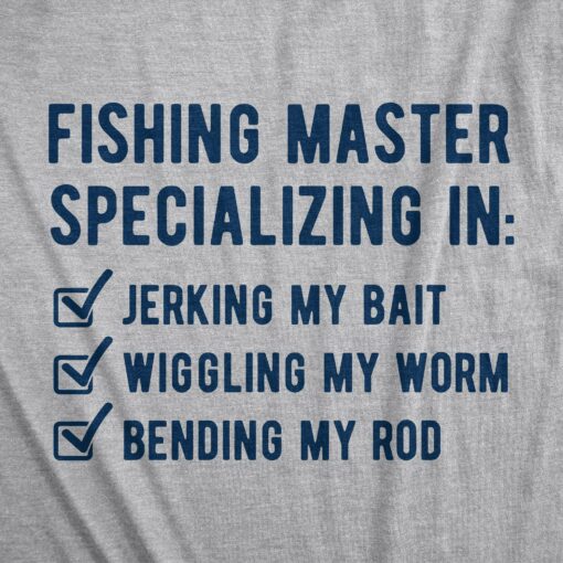 Mens Fishing Master Tshirt Funny Sexual Innuendo Hilarious Gag Gift For Fisherman Tee