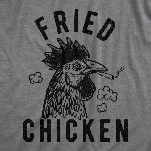 Mens Fried Chicken Tshirt Funny 420 Marijuana Graphic Novelty Tee