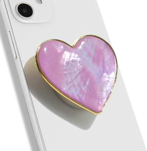 Mother Of Pearl Phone Case Heart Violet