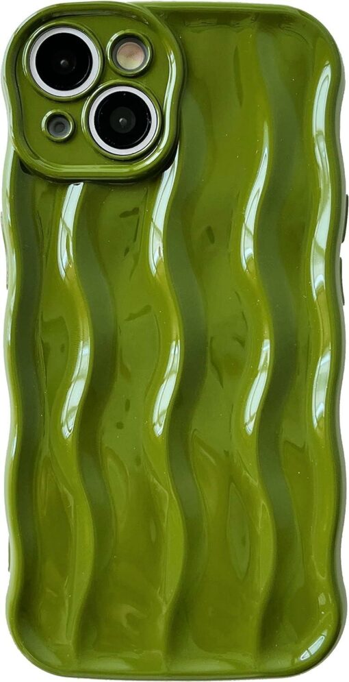 Sage Green Phone Case Caseative Water Ripple Pattern