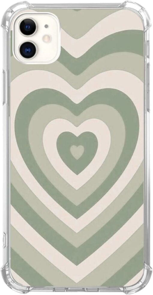 Sage Green Phone Case Sage Green Heart