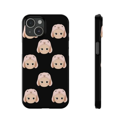 Sonny Angel Phone Case Inspired Lop Bunny Black Trendy Cute