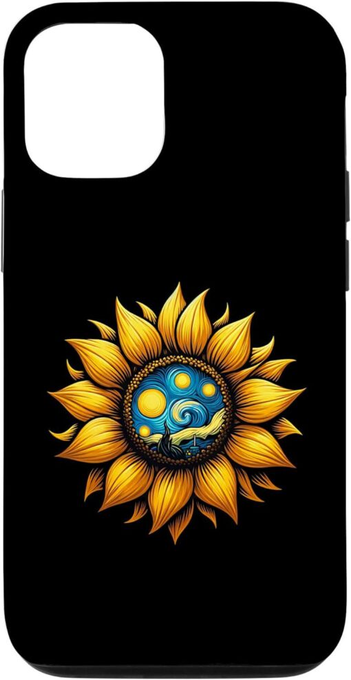Van Gogh Phone Case Sunflowers Starry Night Artistic