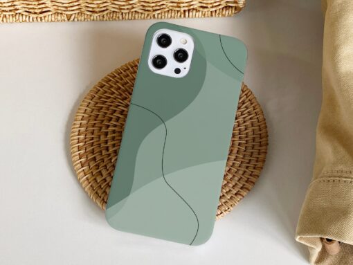Vanilla Lanes Phone Case Art Line Green Aesthetics Trendy