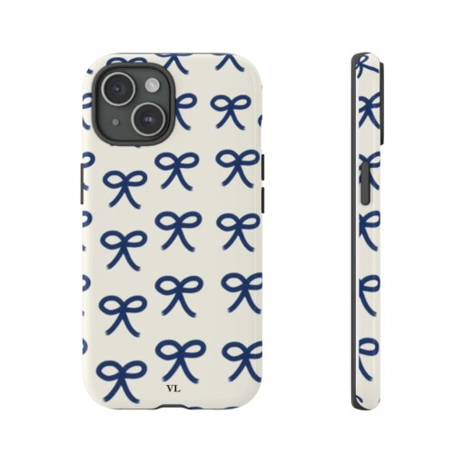 Vanilla Lanes Phone Case Blu Bows Aesthetics Trendy