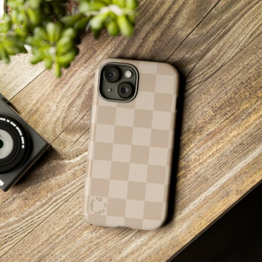 Vanilla Lanes Phone Case Checkered Cute Vanilla Cream