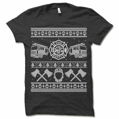 Firefighter Christmas Ugly T-Shirt