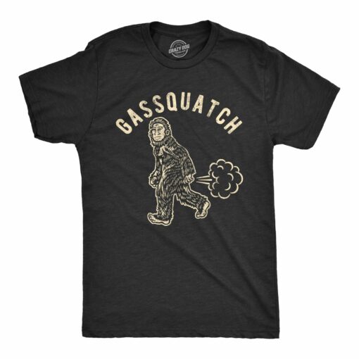 Mens Gassquatch Tshirt Funny Fart Sasquatch Bigfoot Sarcastic Graphic Tee