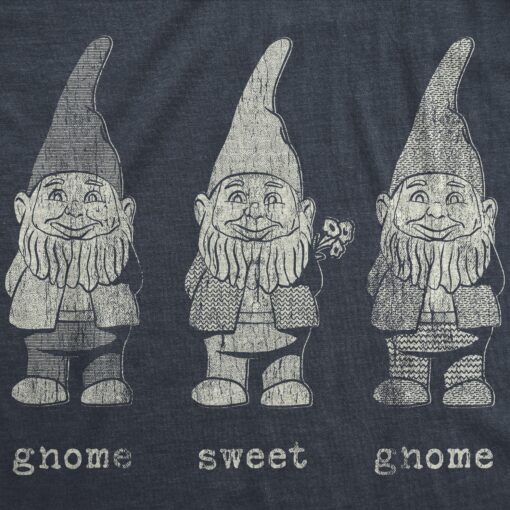 Mens Gnome Sweet Gnome Tshirt Funny Gardening Fairy Tale Graphic Tee