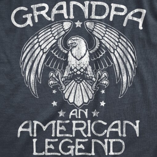 Mens Grandpa An American Legend T Shirt Funny Cool Grandparent Tee For Guys