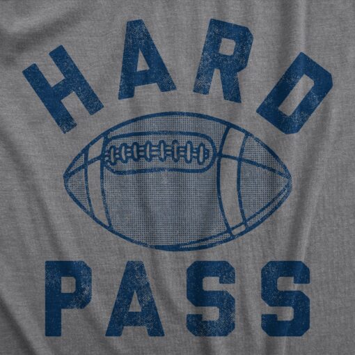 Mens Hard Pass T Shirt Funny Football Bullet Pass Joke Tee For Guys