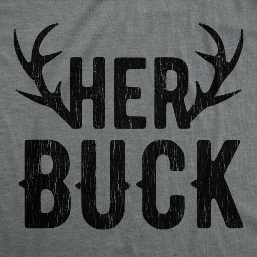 Mens Her Buck T shirt Funny Deer Hunting Couples Relationship Gift for Hunters