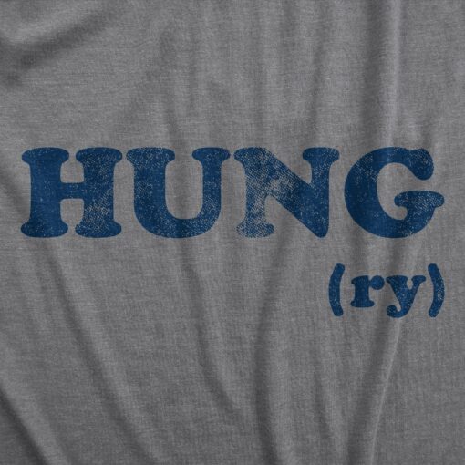 Mens Hungry T Shirt Funny Starving Eating Adult Humor Dick Joke Tee For Guys