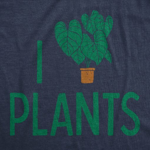 Mens I Heart Plants T Shirt Funny Cute Botany Horticulture Tee For Guys
