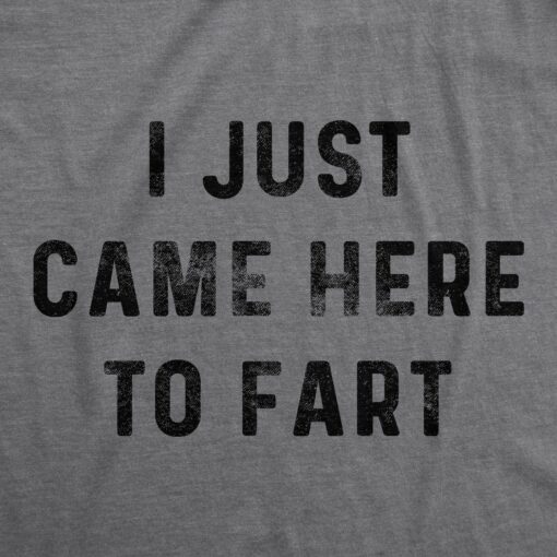 Mens I Just Came Here To Fart Tshirt Funny Pass Gas Toilet Humor Novelty Tee