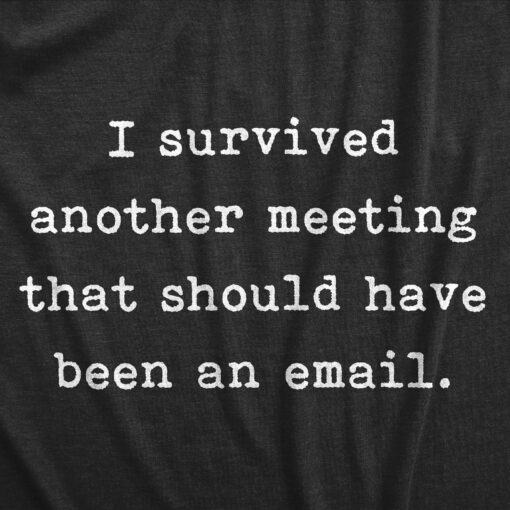 Mens I Survived Another Meeting That Should Have Been An Email Funny Tee For Guys