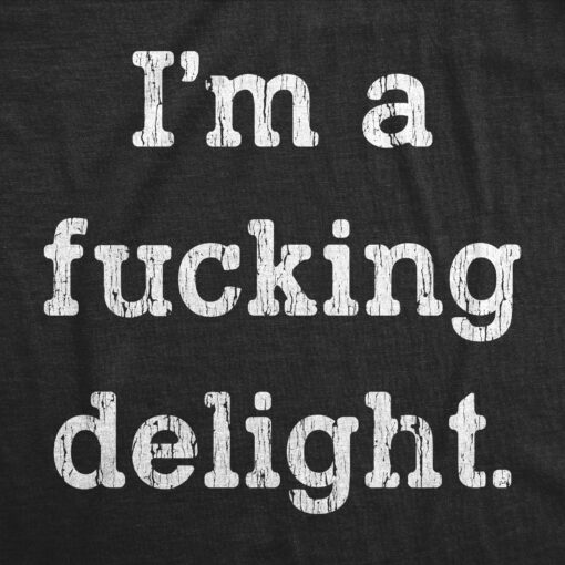 Mens I’m A Fucking Delight Tshirt Funny Offensive Hilarious Saying Graphic Tee
