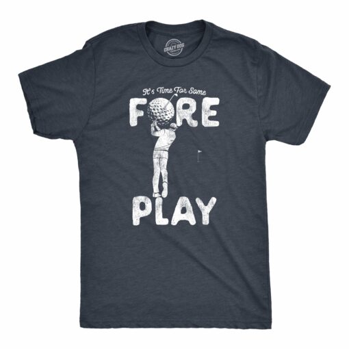 Mens It’s Time For Some Foreplay Tshirt Funny Golf Sexual Innuendo Graphic Tee