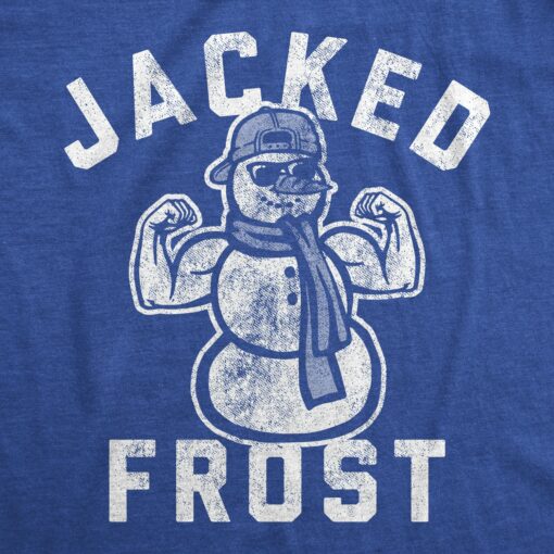 Mens Jacked Frost Tshirt Funny Christmas Party Winter Novelty Graphic Tee For Men