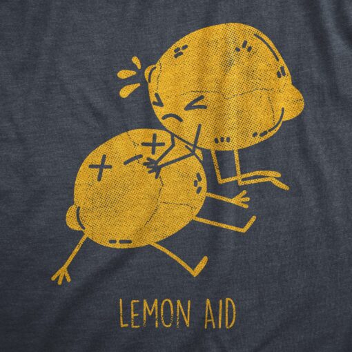 Mens Lemon Aid T Shirt Funny First Aid Lemons CPR Joke Tee For Guys