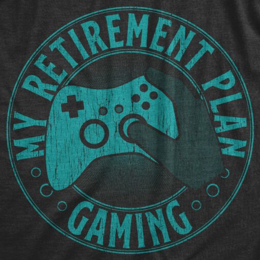 Mens My Retirement Plan Gaming T Shirt Funny Office Retired Joke Tee For Guys