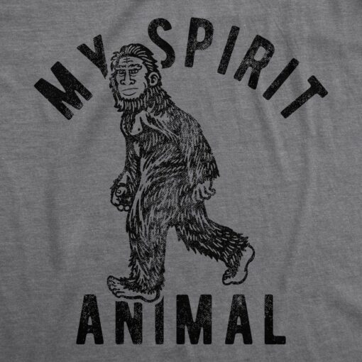 Mens My Spirit Animal Bigfoot Tshirt Funny Sasquatch Sarcastic Graphic Novelty Tee
