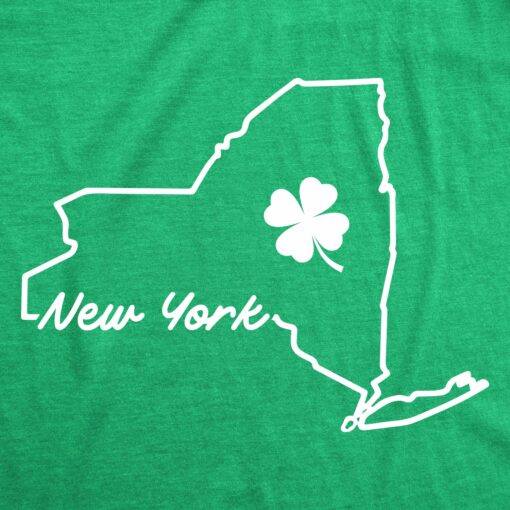 Mens New York Saint Patrick’s Tshirt Funny St. Paddy’s Day Parade Novelty Graphic Tee For Guys