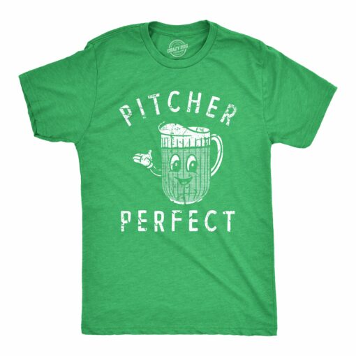 Mens Pitcher Perfect T Shirt Funny Beer Drinking Lovers Jug Tee For Guys