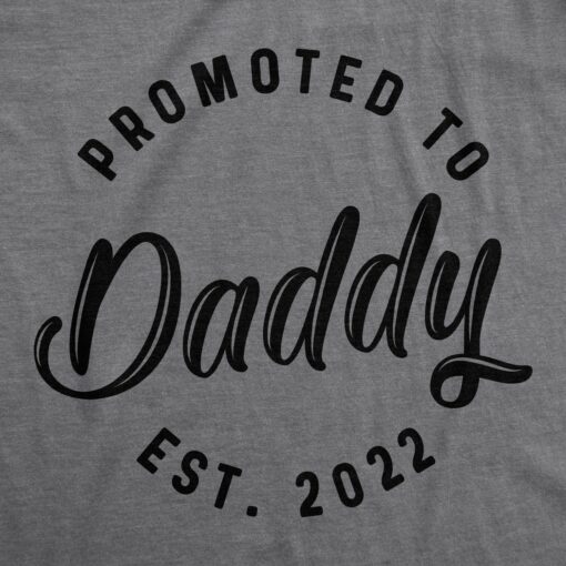 Mens Promoted To Daddy 2022 Tshirt Funny New Baby Family Graphic Tee
