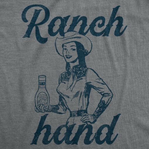 Mens Ranch Hand T Shirt Funny Farm Rancher Dressing Joke Tee For Guys