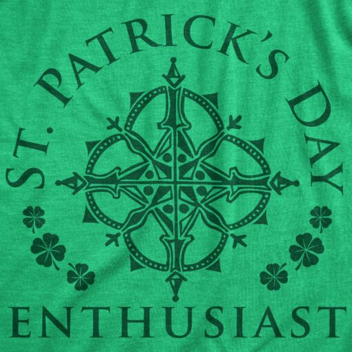 Mens St Patrick’s Day Enthusiast Tshirt Funny Saint Patrick Day T-shirt Joke