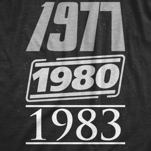 Mens Star Years 1977 1980 1983 T Shirt Funny Vintage Graphic Tee Cool Nerdy Gift