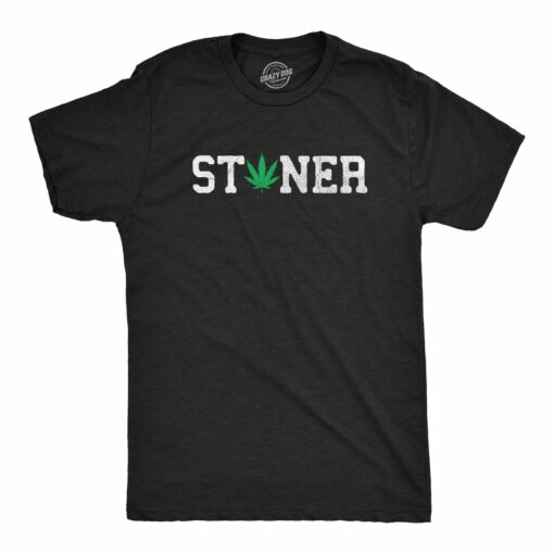 Mens Stoner T Shirt Funny Awesome 420 Weed Leaf Pot Smokers Tee For Guys