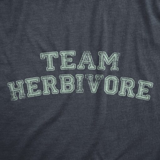 Mens Team Herbivore T Shirt Funny Vegetarian Vegan Lifestyle Tee For Guys