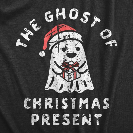 Mens The Ghost Of Christmas Present T Shirt Funny Xmas Spirit Gift Joke Tee For Guys