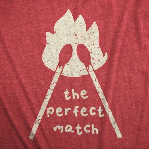 Mens The Perfect Match T Shirt Funny Valentines Day Hot Couple Tee For Guys