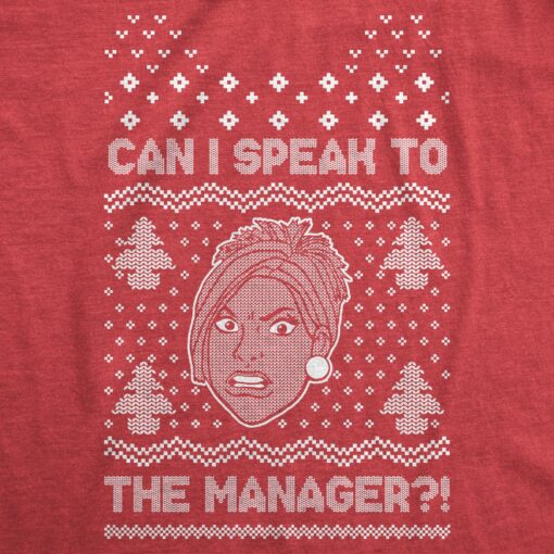 Mens Ugly Karen Sweater Tshirt Funny Can I Speak To The Manager Christmas Party Graphic Tee